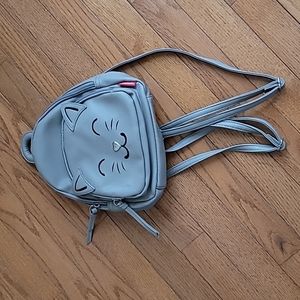 Union bay gray kitty cat mini-backpack, kids size